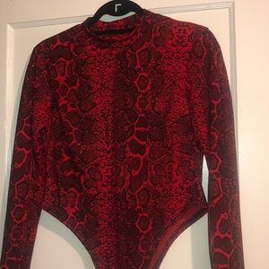Snake Skin Printed Bodysuit